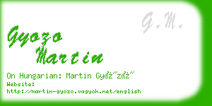 gyozo martin business card